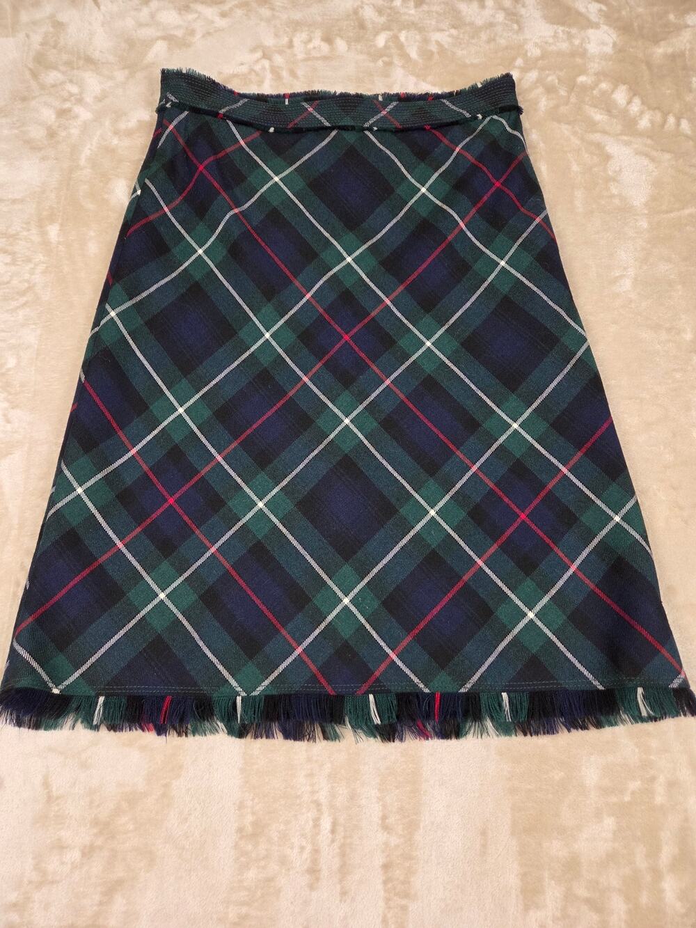 J.Crew Vintage Plaid Wool Skirt